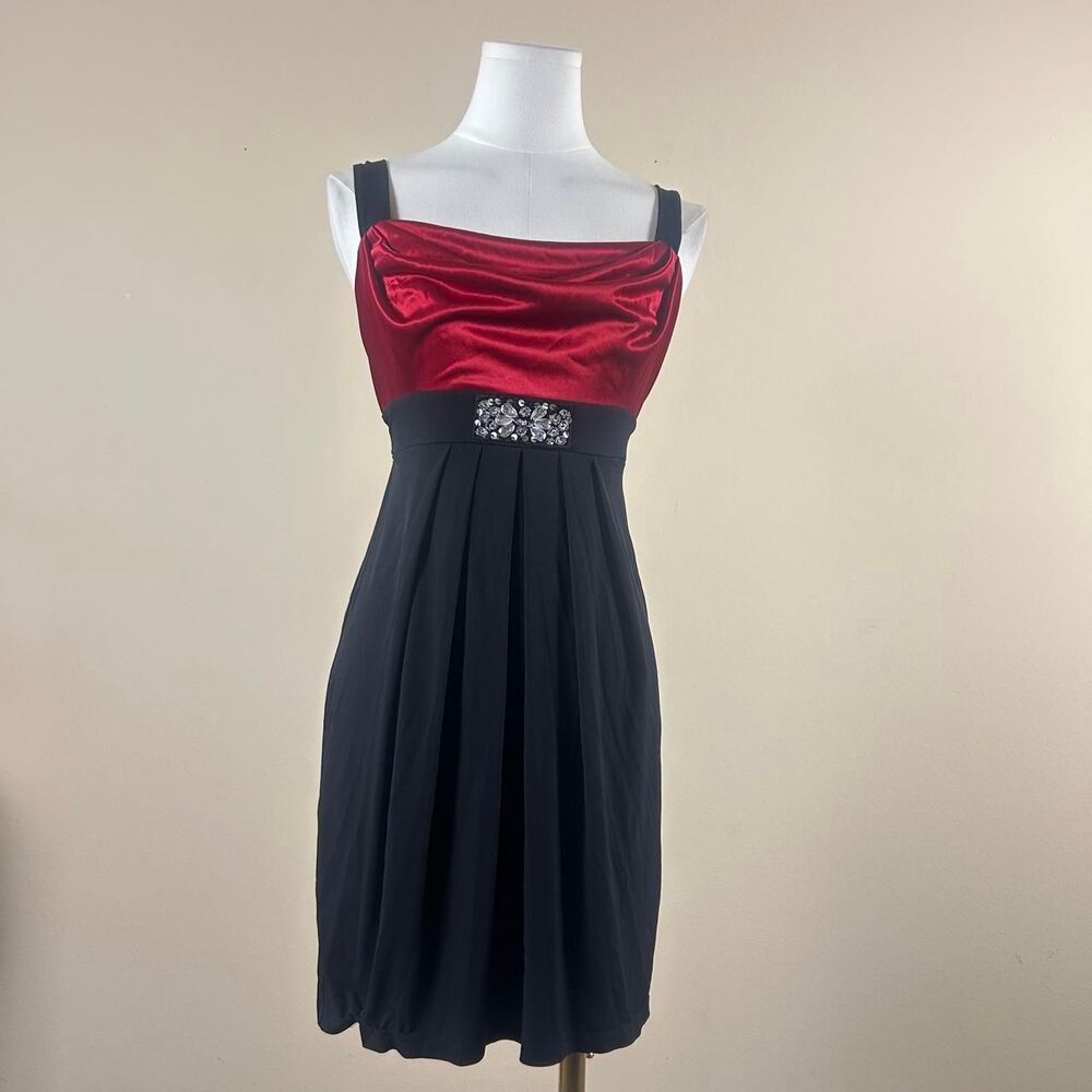 Y2K Sweet Storm Vampy Black & Red Mini Dress
